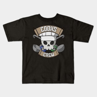 Cooks crew Jolly Roger pirate flag Kids T-Shirt